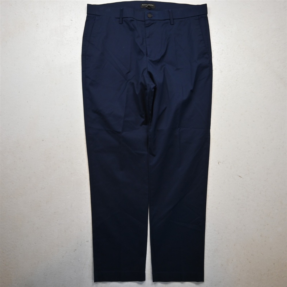 Banana Republic 36x30 Navy Blue 603132 Slim Fit Core Temp Chino Mens Pants